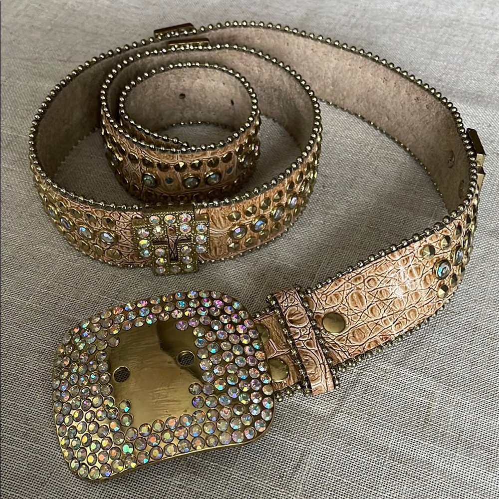B.B. Simon Gold Rhinestone Belt